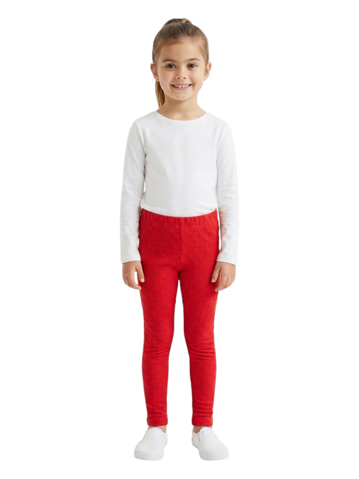 Image for Kids Girl's Textured Pants,Red