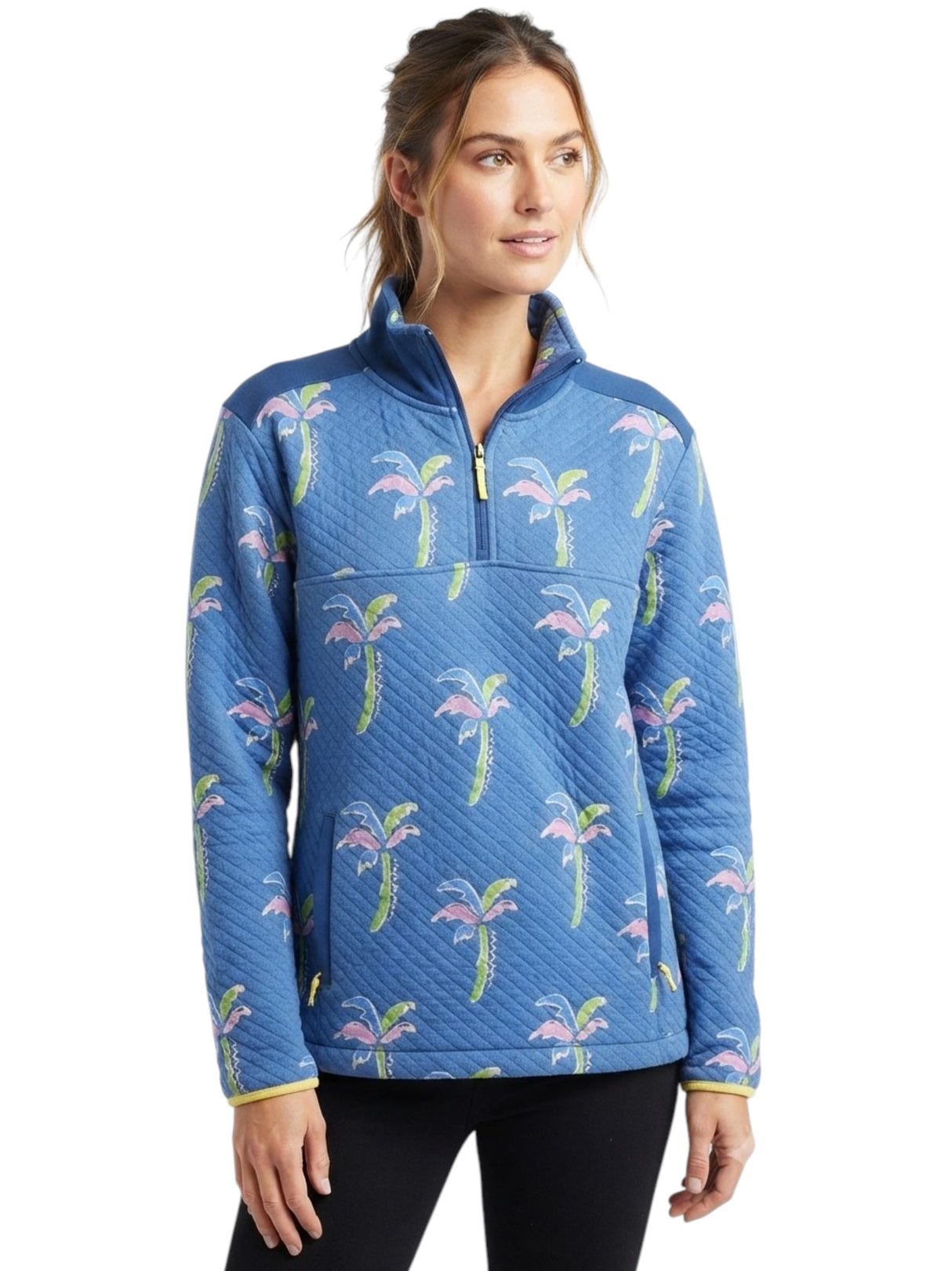Image for Women's Printed Sweater,Blue