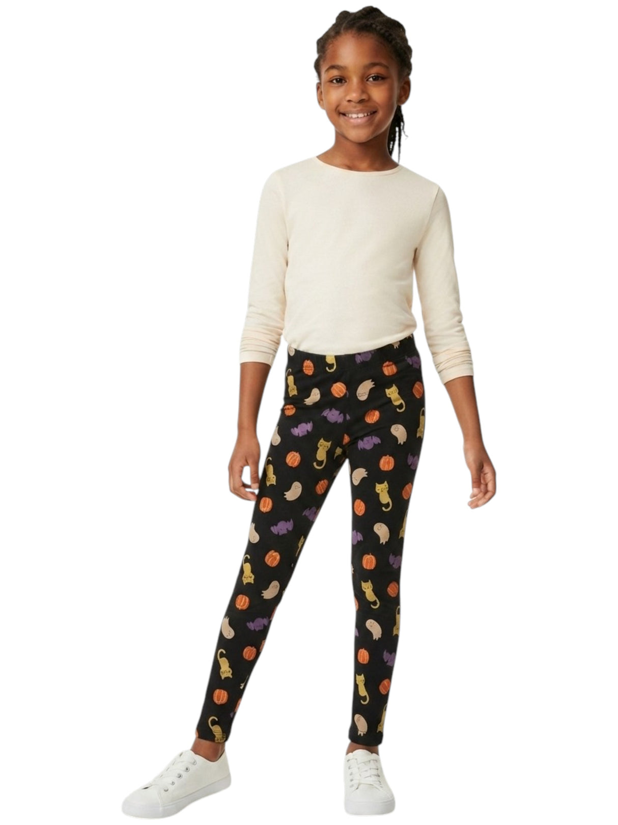 Image for Kids Girl's Printed Pants,Black