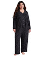 Image for Women's Printed Sleepwear Set 2 Pieces,Black