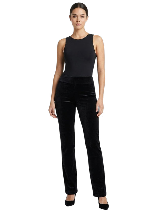 Image for Women's Plain Velvet Pant,Black