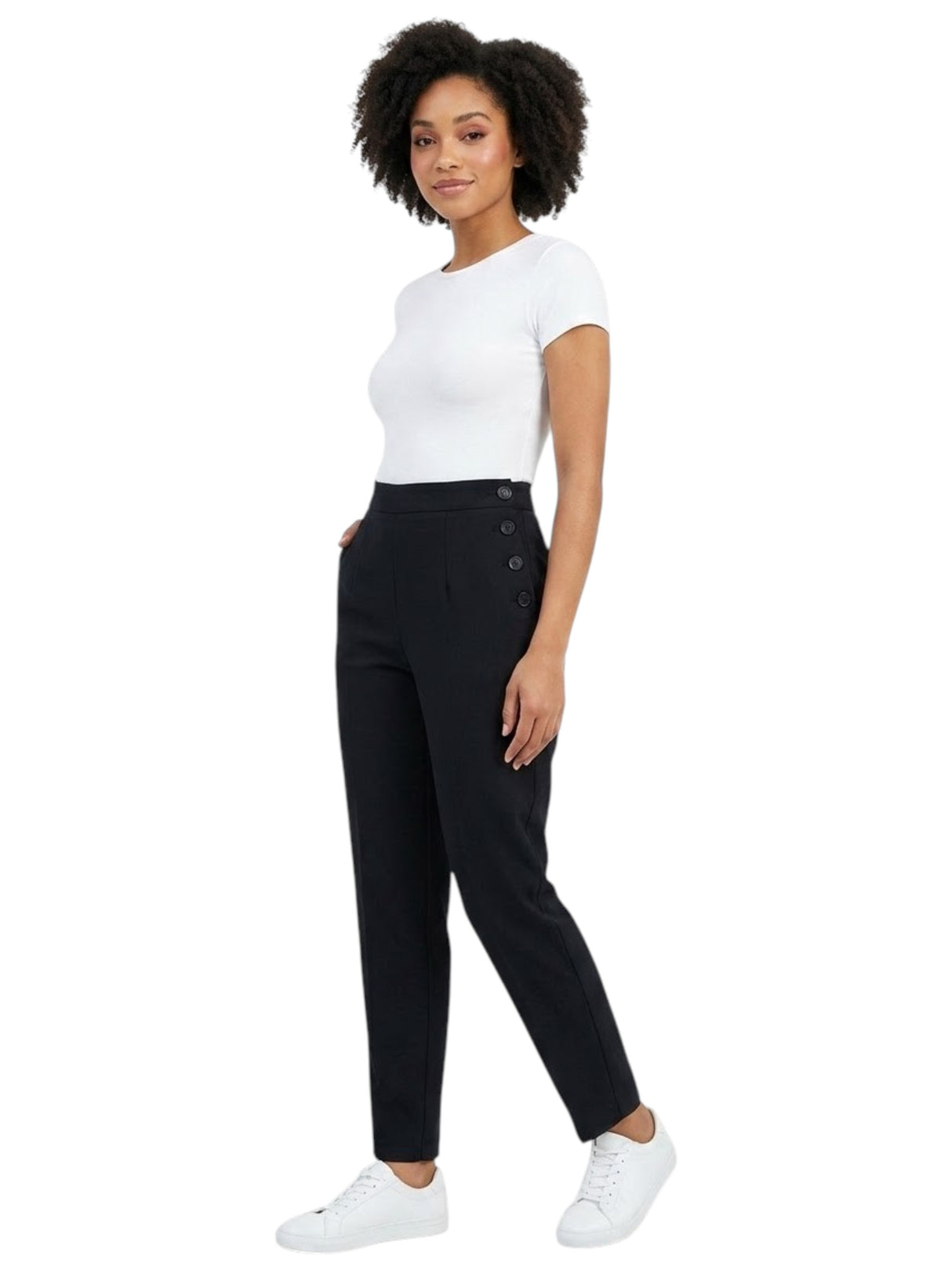 Image for Women's Plain Solid Pant,Navy