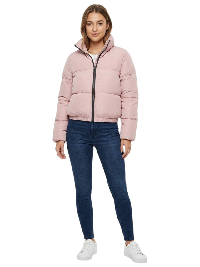 Image for Women's Plain Quilted Jacket,Pink