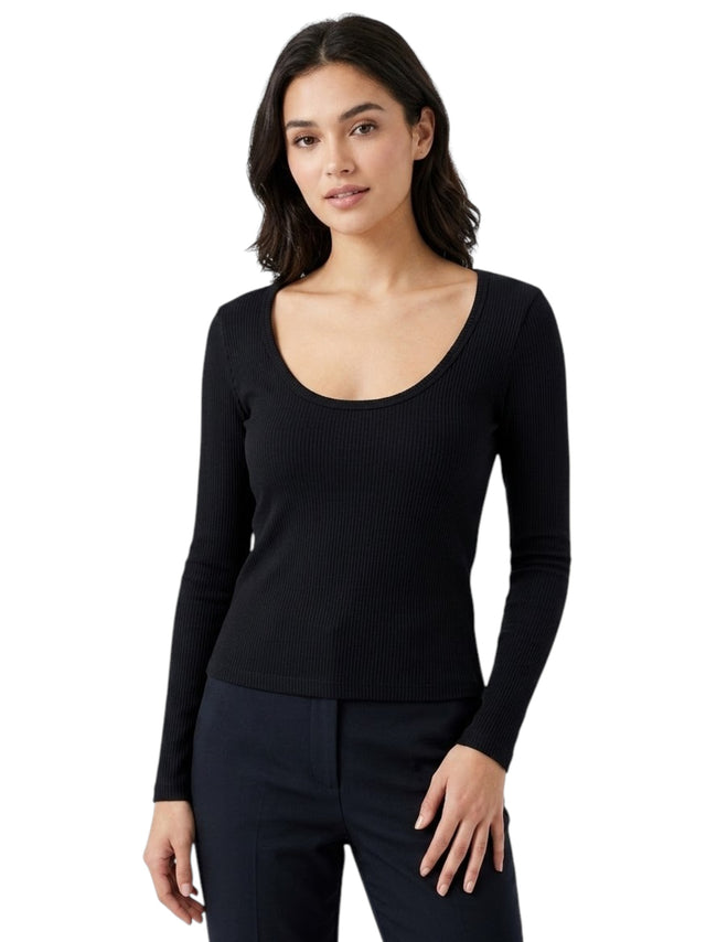 Image for Women's Ribbed Top,Black