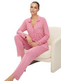 Image for Women's Plain Sleepwear Set 2 Pieces,Pink