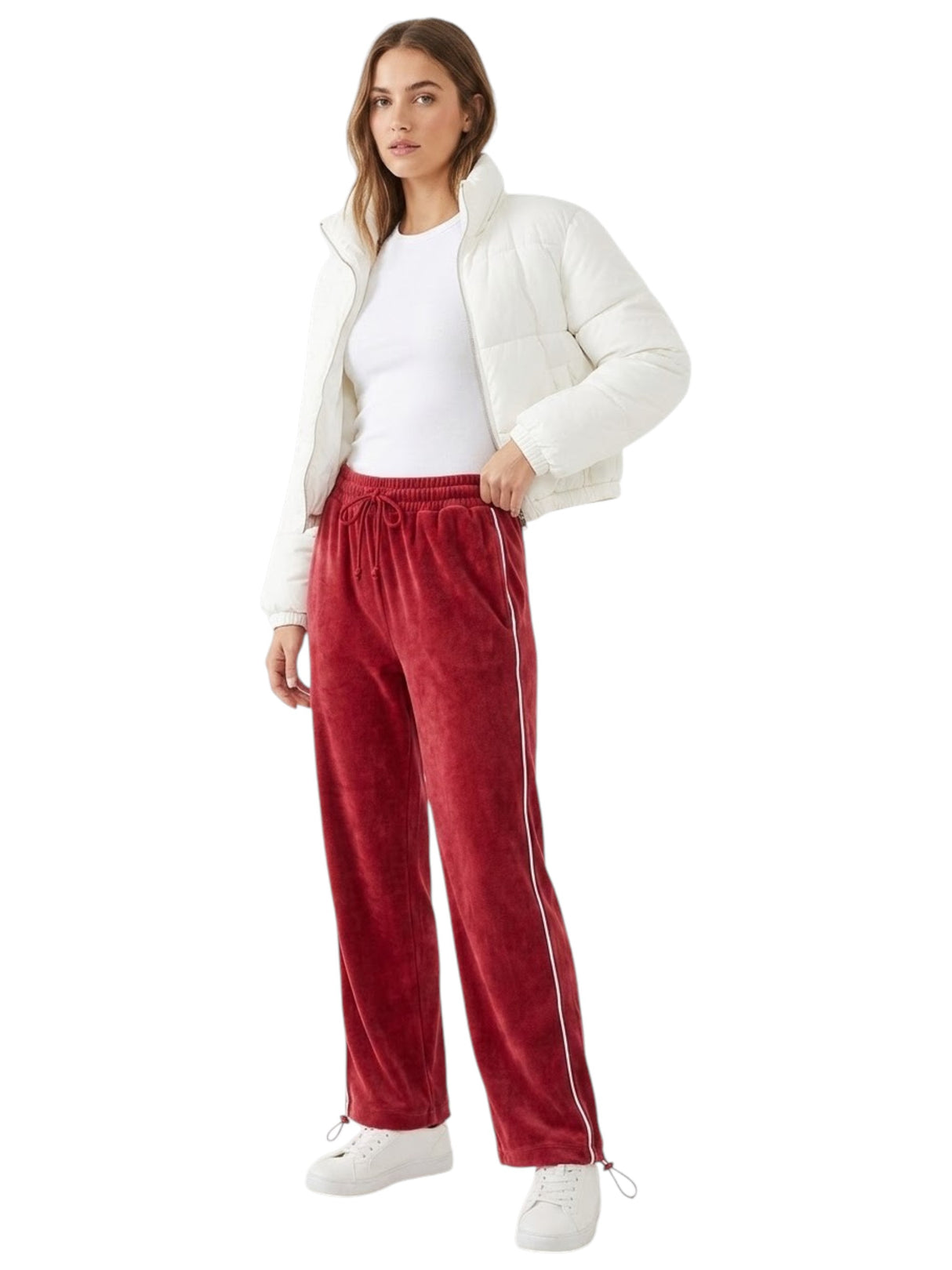 Image for Women's Plain Casual Pants,Red