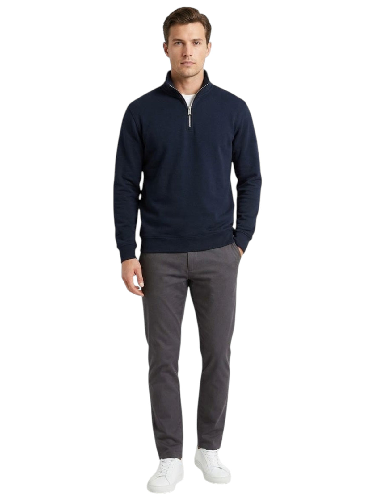 Image for Men's plain Sweater,Black