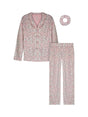 Image for Kids Girl's Printed Sleepwear Set 3 Pieces,Pink&Grey
