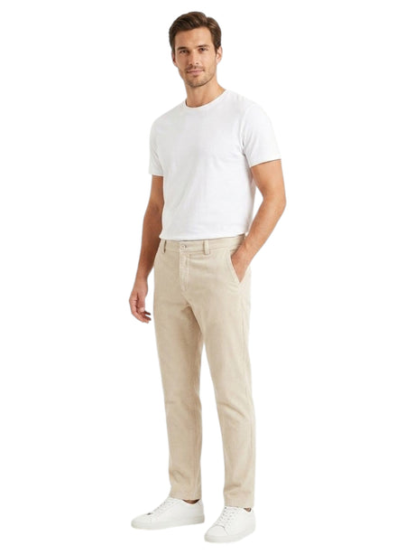 Image for Men's Ribbed Casual Pants,Beige