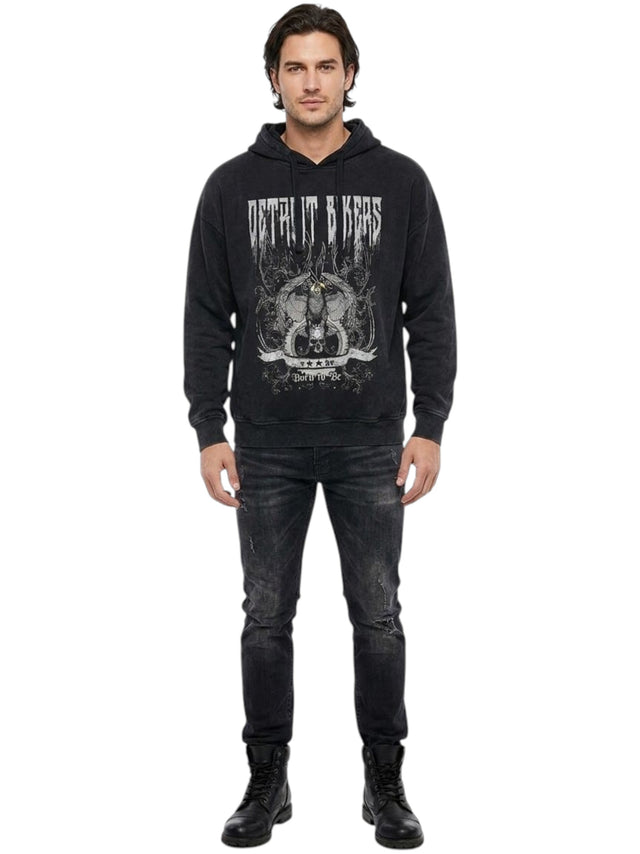 Image for Men's Printed Hoodies,Black