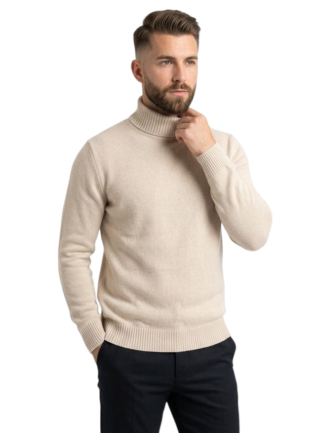 Image for Men's Textured Knitted Top,Beige