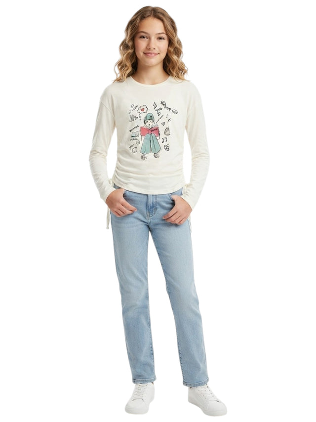 Image for Kids Girl's Printed Top,White