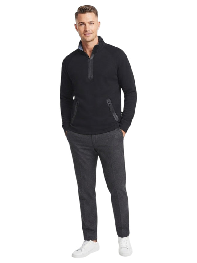 Image for Men's Plain Sweater Simple,Black