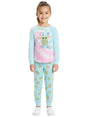Image for Kids Girl's Printed Sleepwear Set 2 Pieces,Mint Blue