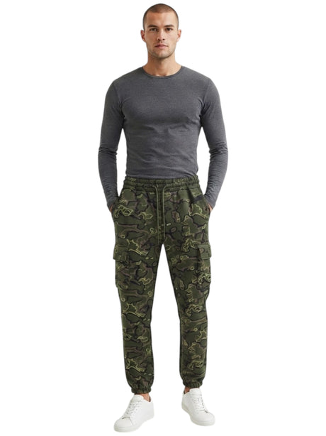 Image for Men's Camo Printed Pant,Olive
