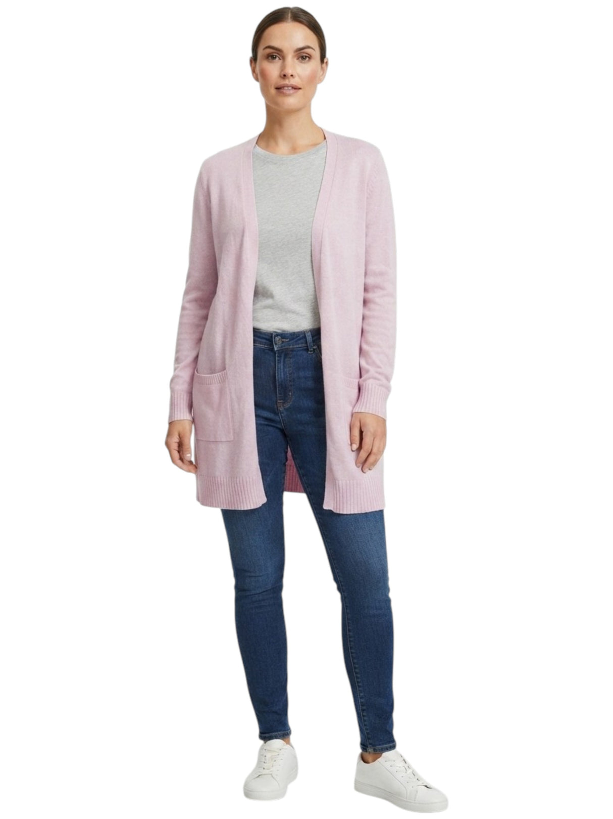 Image for Women's Plain Solid Cardigan,Pink
