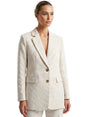 Image for Women's Printed Blazer,Beige