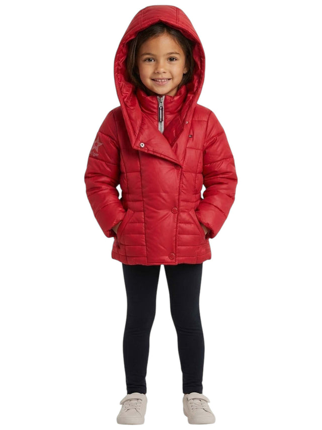 Image for Kids Girl's Quilted Jacket,Red