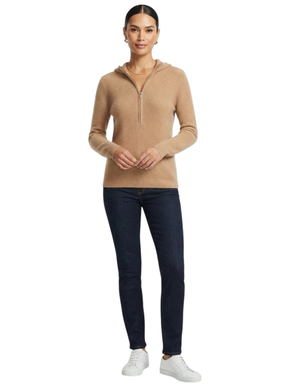 Image for Women's Ribbed Sweaters,Dark Beige