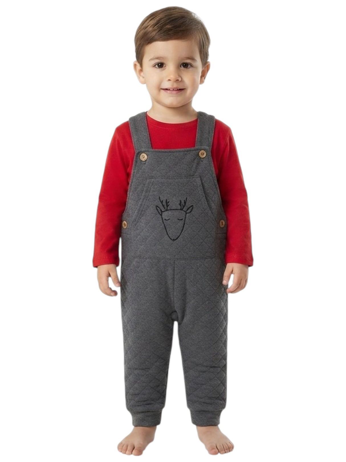 Image for Kids Boy's Printed Jumpsuit 2Pieces,Red/Grey