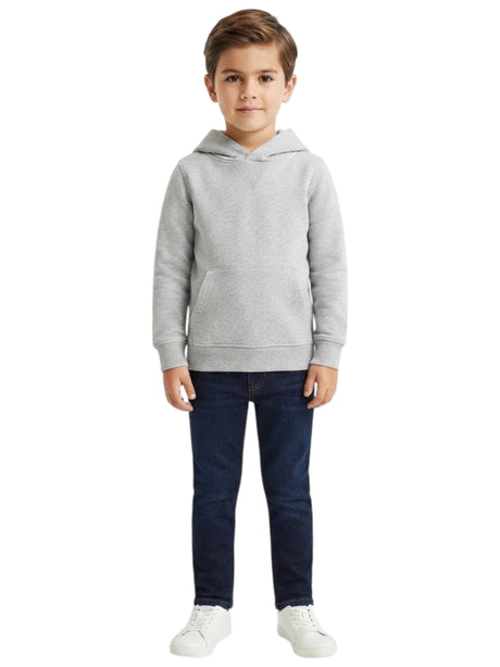 Image for Kids Boy's Plain Solid Hoodies,Grey