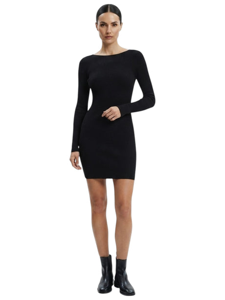 Image for Women's Plain Solid Dress,Black
