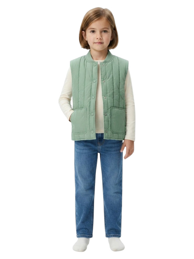 Image for Kids Girl's Plain Vest,Mint Green