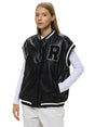 Image for Women's Plain Leather Vest,Black