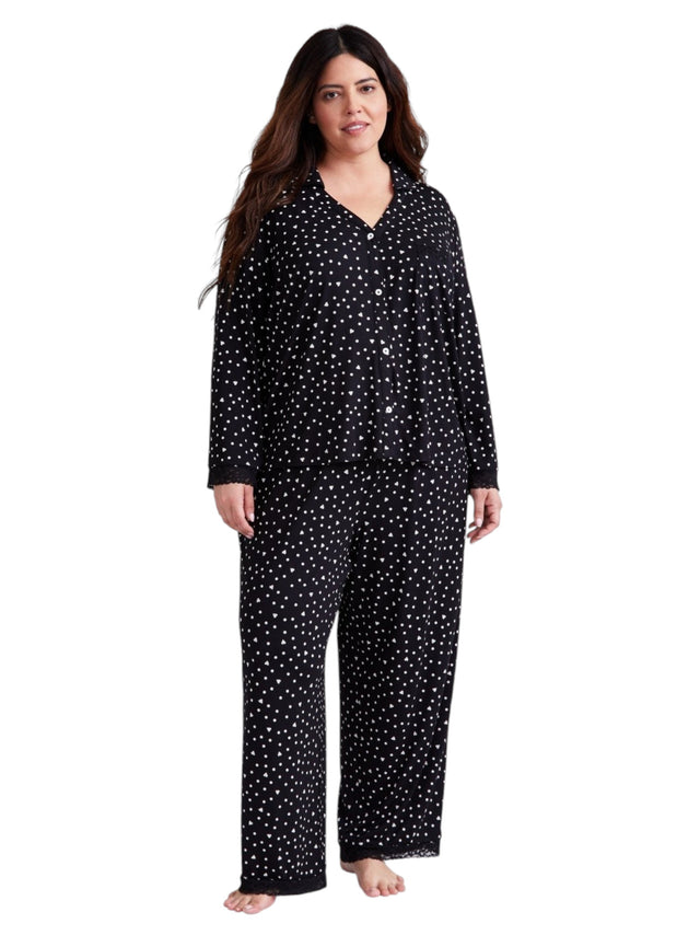 Image for Women's Printed Sleepwear Set 2Pieces,Black