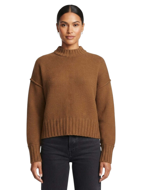Image for Women's Textured Sweater,Brown