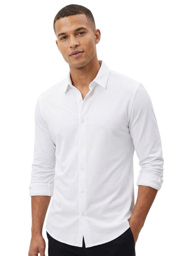 Image for Men's Plain Dress Shirt,White