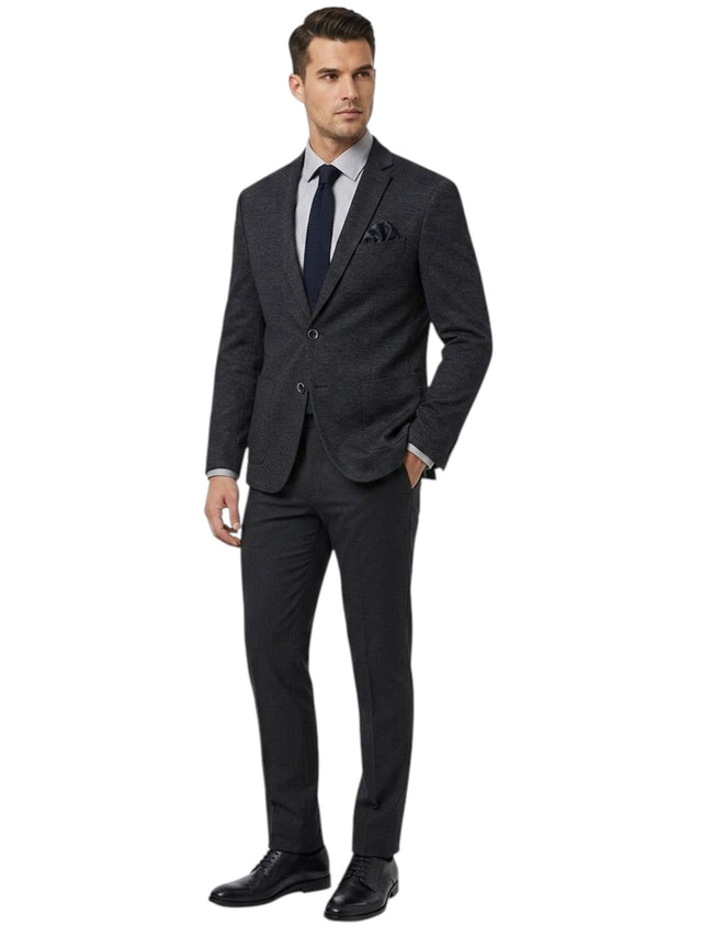 Image for Men's Textured Blazer,Dark Grey