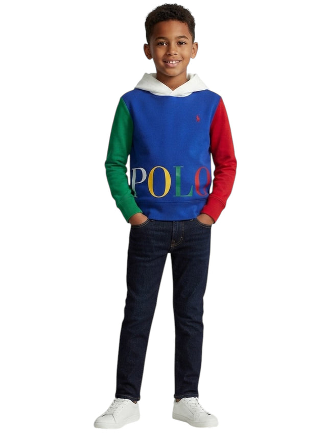 Image for Kids Boy's Color Blocked Hoodies,Dusty Blue