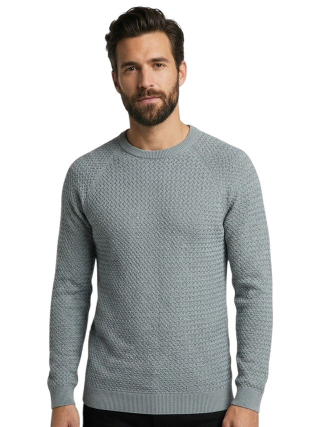 Image for Men's Textured Sweater,Grey