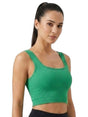 Image for Women's Ribbed Crop Top,Green