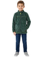 Image for Kids Boy's Plain Faux Fur Sweaters,Dark Green