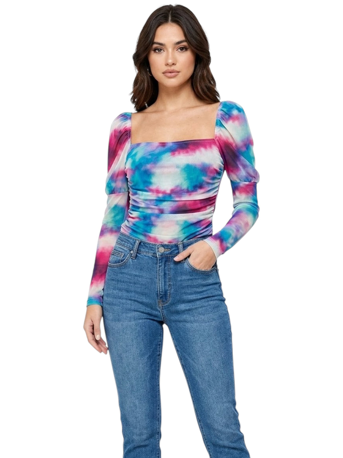 Image for Women's Colorblocked Bodysuit,Multi