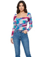 Image for Women's Colorblocked Bodysuit,Multi