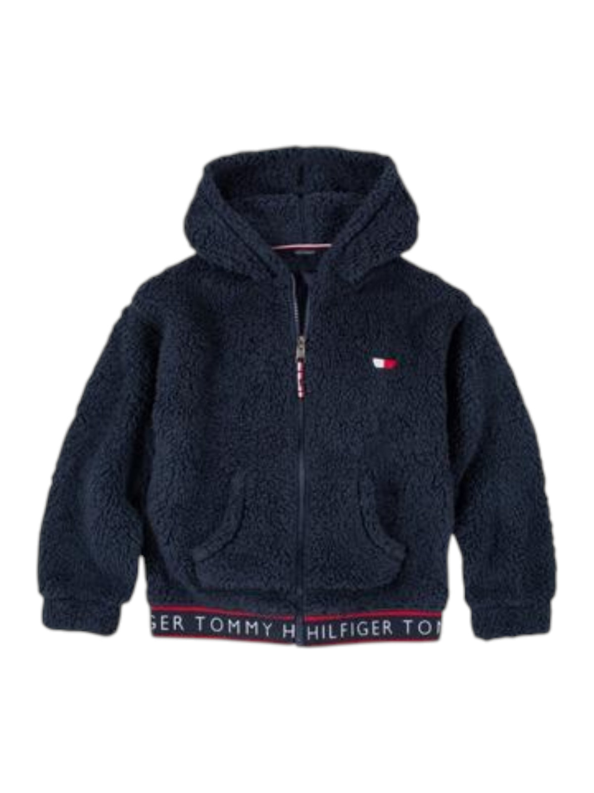 Image for Kids Girl's Plain Faux Fur Hoodies,Navy