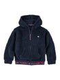 Image for Kids Girl's Plain Faux Fur Hoodies,Navy
