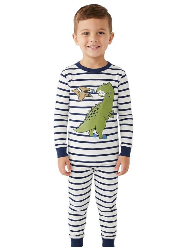 Image for Kids Boy's Striped Sleepwear Top,Navy/White