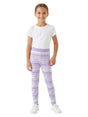 Image for kids Girl's Printed Legging,Purple/White