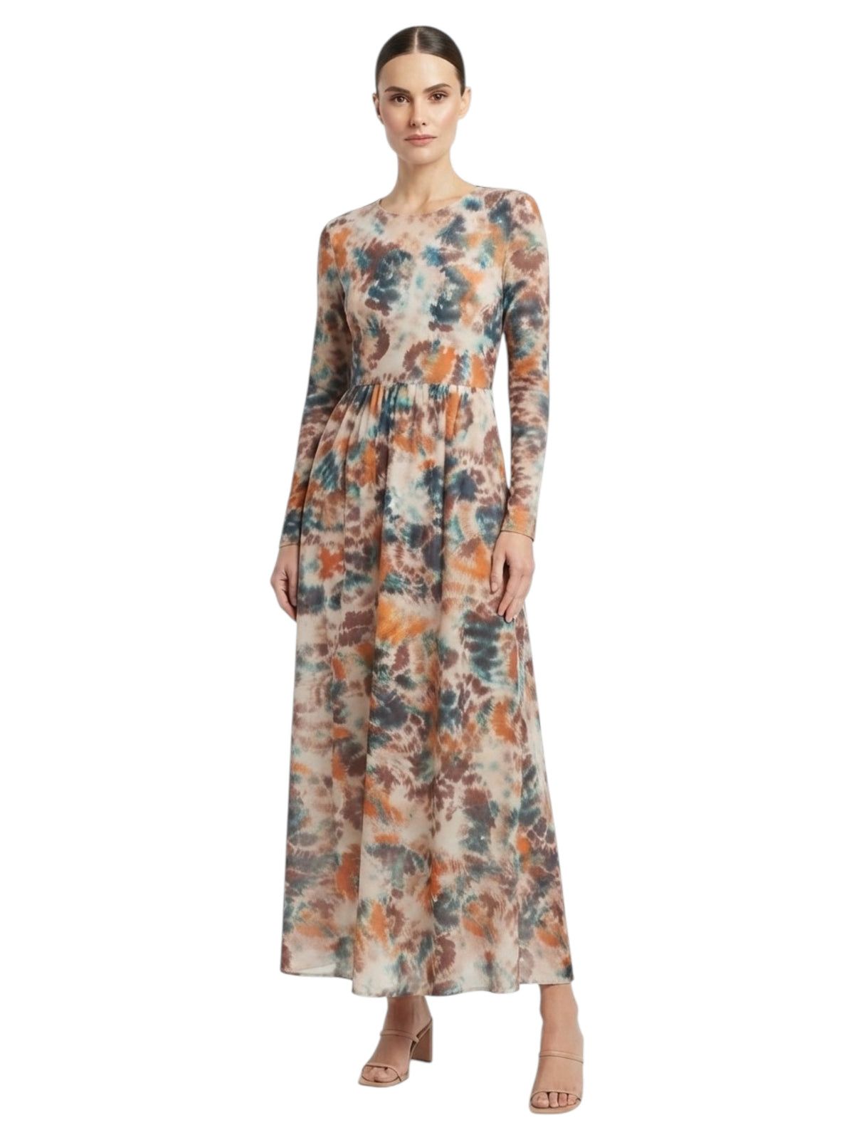 Image for Women's Floral Printed Mesh Dress,Multi