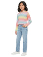 Image for Kids Girl's Textured Knitted Hoodies,Multi
