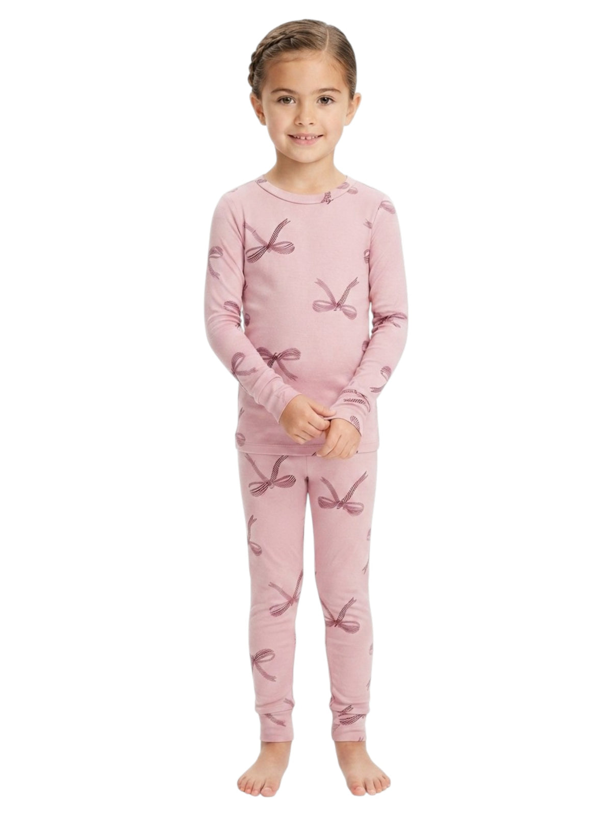 Image for Kids Girl's Printed Sleepwear Set 2 Pieces,Mauve