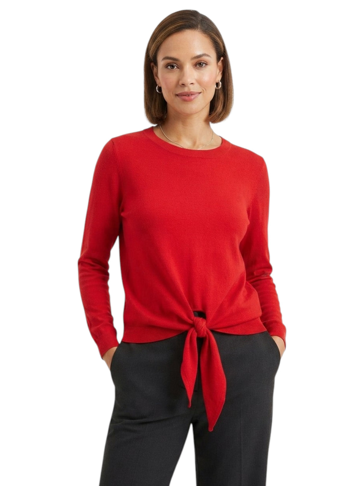 Image for Women's Plain Solid Top,Red