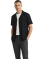 Image for Men's Textured Dress Shirt,Black