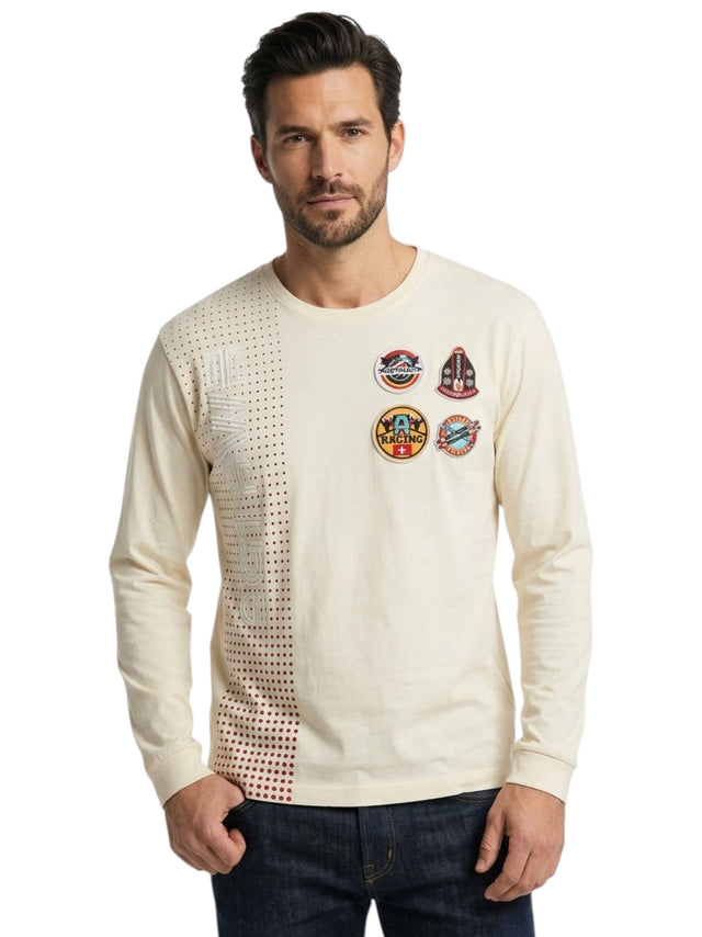 Image for Men's Printed Sweaters,Beige