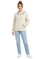 Image for Women's Brand Logo Printed Hoodies,Light Beige