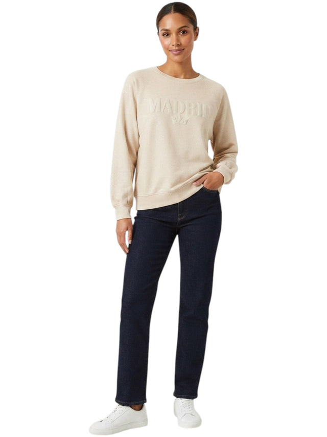 Image for Women's Printed Sweaters,Beige